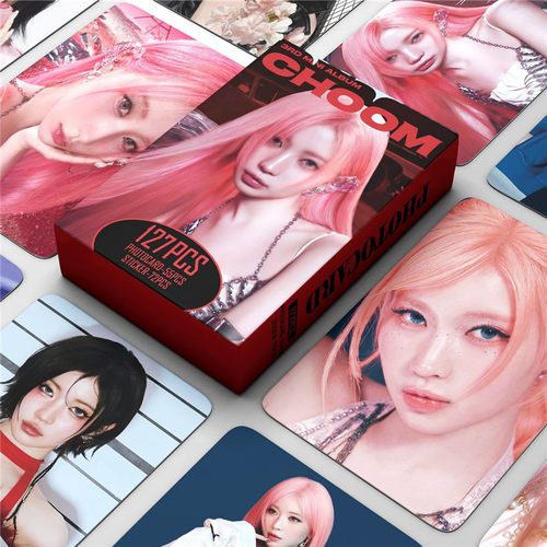 127张 BABYMONSTER CHOOM 宝怪ASA3寸小卡贴纸自印明信片收藏卡