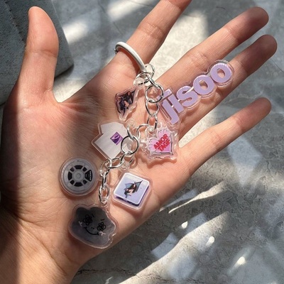 jisoo金智秀亚克力自制周边双面钥匙扣挂包包饰挂件送闺蜜礼物