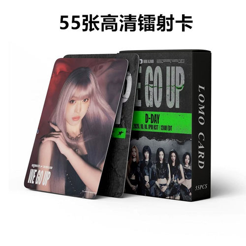 55张BABYMONSTER 自制周边小卡 宝怪镭射卡WE GO UP3寸小卡 RAMI