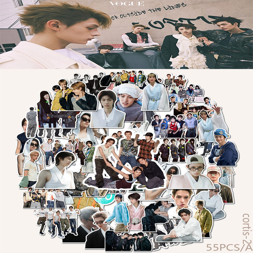 55张CORTIS贴纸不干胶贴画周边手账素材自制 赵雨凡 马丁大头贴