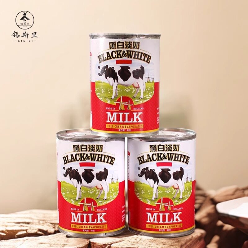 黑白淡奶荷兰原装进口淡炼乳港式丝袜奶茶饮品牛乳茶原料400g/罐