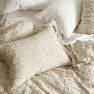 外贸出口纯棉加厚多层纱柔软枕套4874全棉超大单人5080枕头套家用