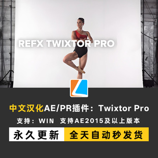 中文汉化AE/PR插件升格变速高速慢动作视频插帧 Twixtor Pro Win