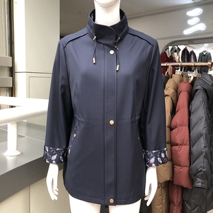 苏拉达唯826-02 中年立领风衣外套女2026春新款韩版妈妈上衣夹克