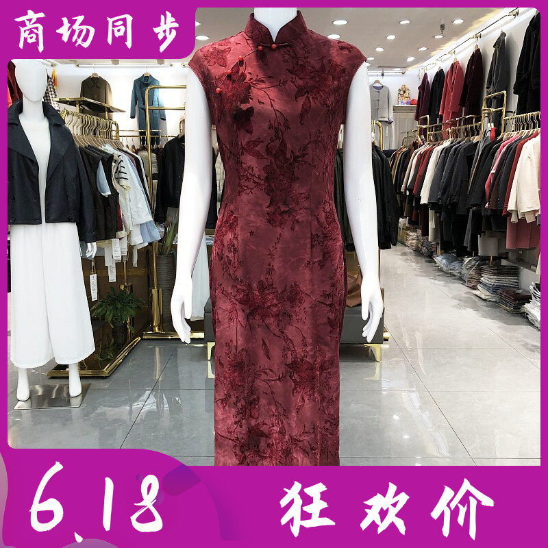 西湖月8627 高档气质短袖改良旗袍裙2026夏季新款洋气连衣裙