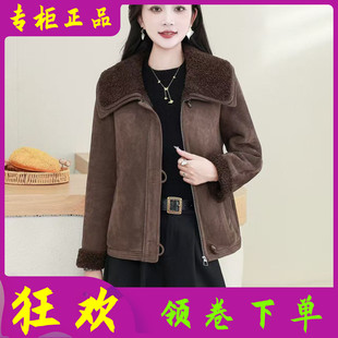 洋气短款 韩版 羊羔绒女式 新款 颗粒绒夹克外套 2025冬季 银翔D25717