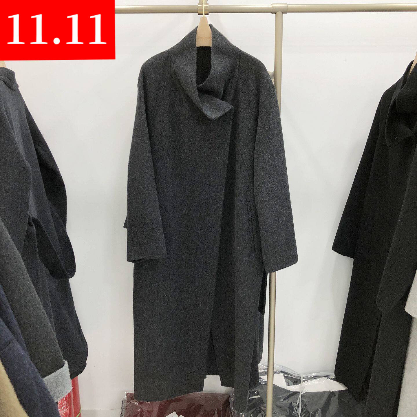秋水兰熙6568 双面呢羊绒大衣女2026冬季新款韩版长款羊毛呢外套