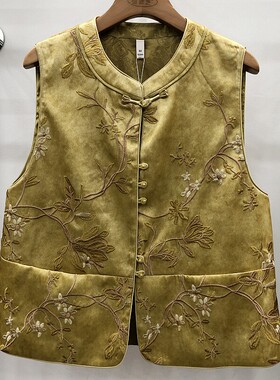 26A-008  商场品牌国风系列新中式盘扣马甲女春季新款高级感坎肩