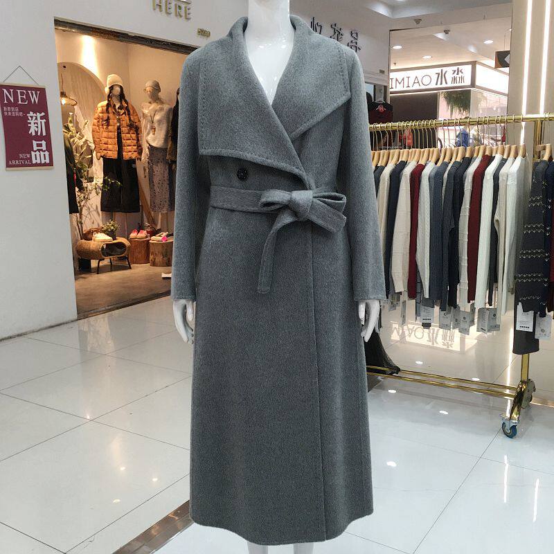 三SMVS885 高档双面呢驼绒大衣女2026冬季新款韩版气质羊毛外套