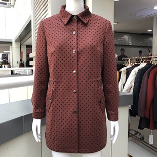 苏拉达唯825-03 中老年人风衣外套女春季新款韩版休闲妈妈上衣