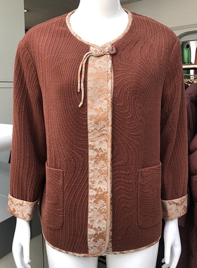 安劢尔A8601 新中式国风外套女2026春季新款韩版休闲妈妈夹克上衣