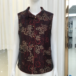 妈妈马夹坎肩背心 新款 美雅达98620 中老年人金线马甲女2026夏季