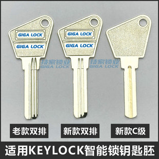 适用KEYLOCK第吉尔钥匙胚双排珠叶片钥匙胚智能锁指纹锁电子门锁