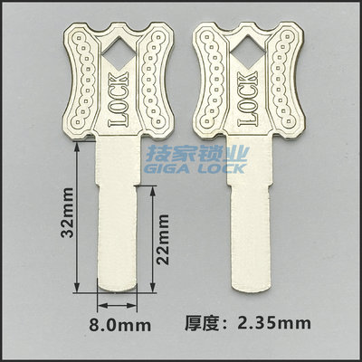LOCK平板叶片多轨道钥匙胚