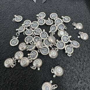 f1精工三七老银碗勺吃喝不愁吊坠配件手工diy文玩时尚配饰佛珠