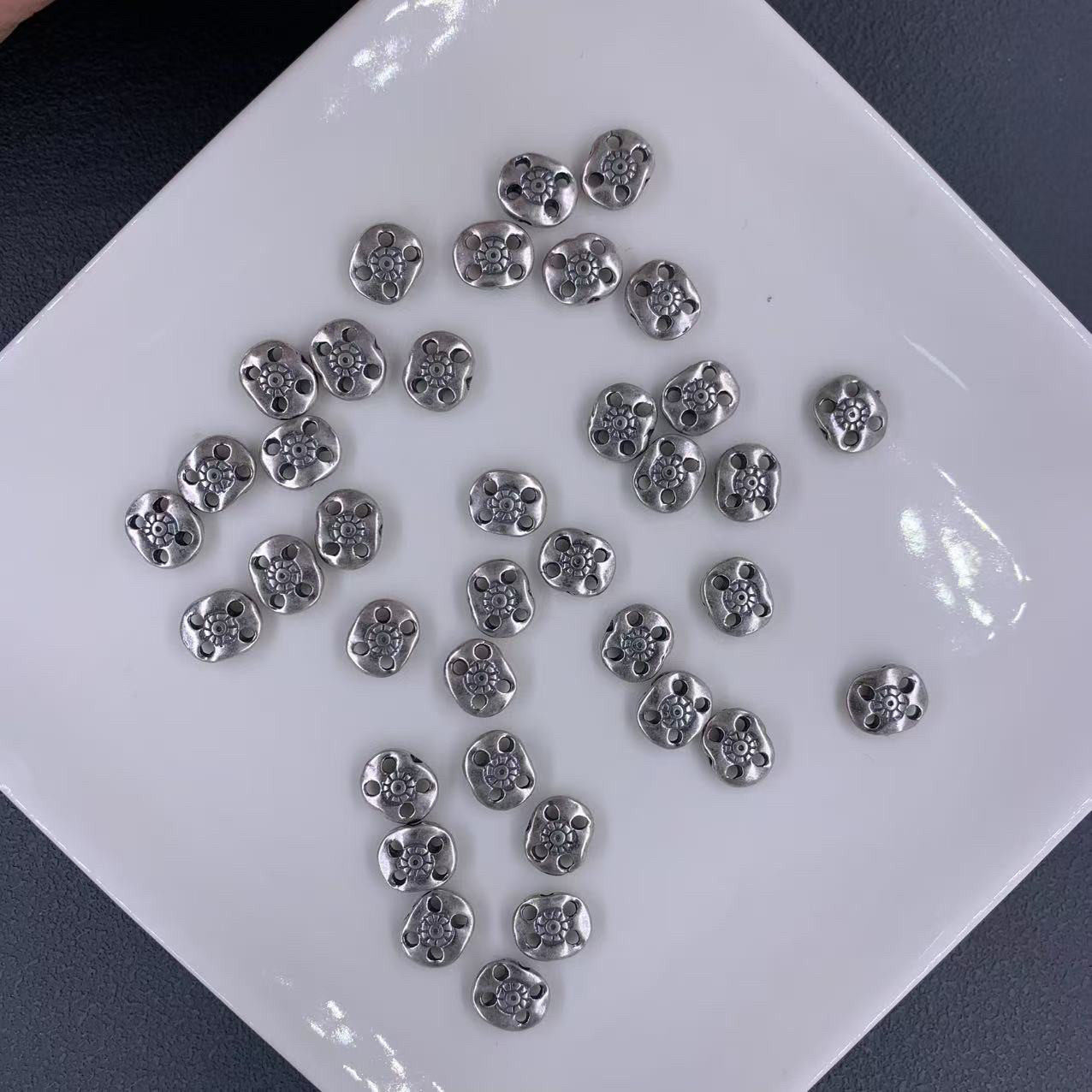 精工三七老银藕片纽扣配件手工diy文玩佛珠手串项链编绳配饰隔珠,饰品/流行首饰/时尚饰品新,手饰/手串,淘宝优惠券,粉丝福利购,淘宝优惠卷