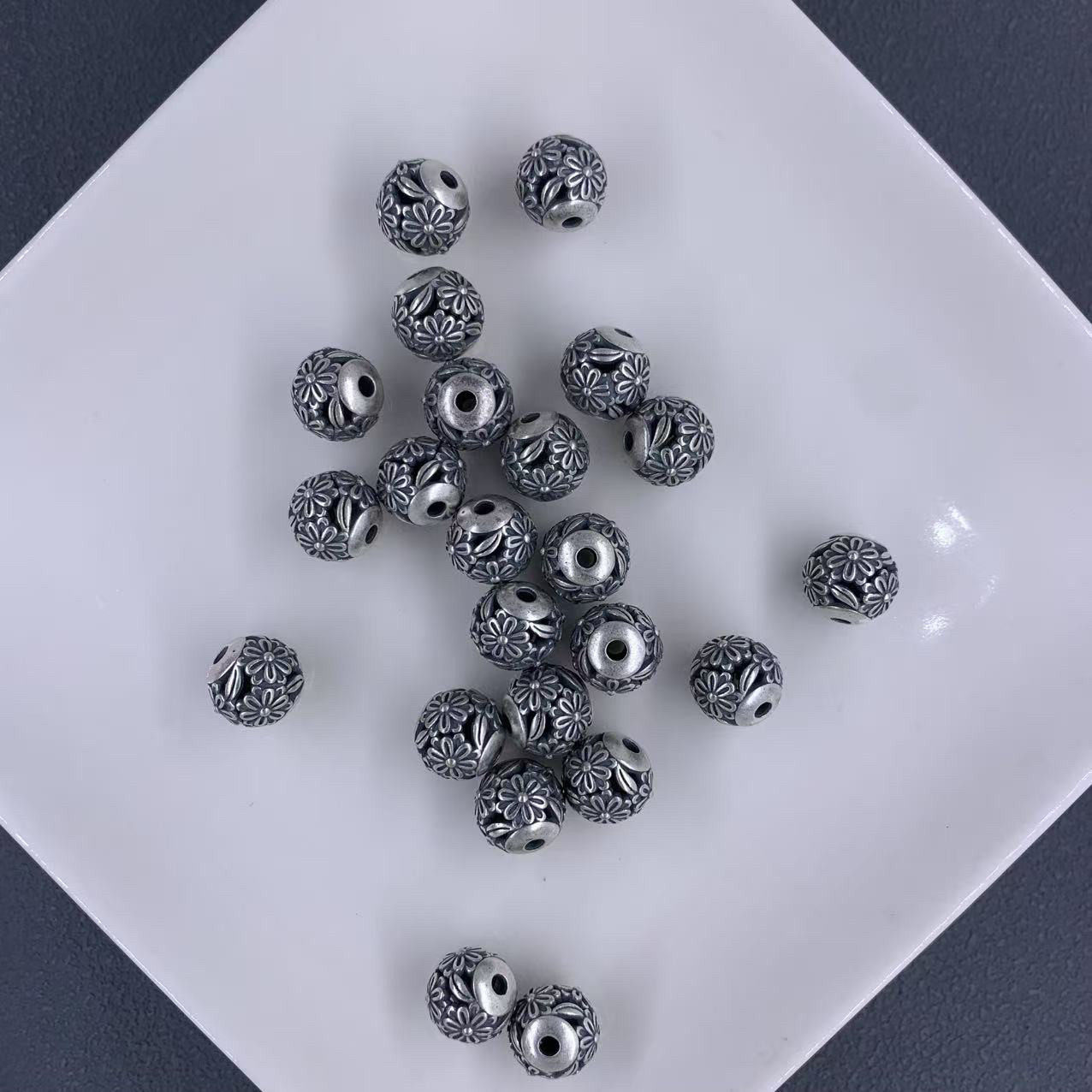 DIY精工三七老银小雏菊隔珠配件手工编绳文玩佛珠手串项链配饰,饰品/流行首饰/时尚饰品新,其他DIY饰品配件,淘宝优惠券,粉丝福利购,淘宝优惠卷