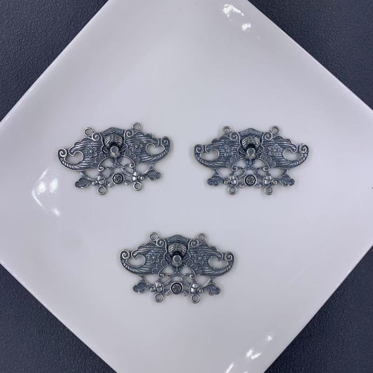 精工三七老银蝙蝠手牌吊坠配件手工diy文玩时尚配饰佛珠串珠手链,饰品/流行首饰/时尚饰品新,手饰/手串,淘宝优惠券,粉丝福利购,淘宝优惠卷