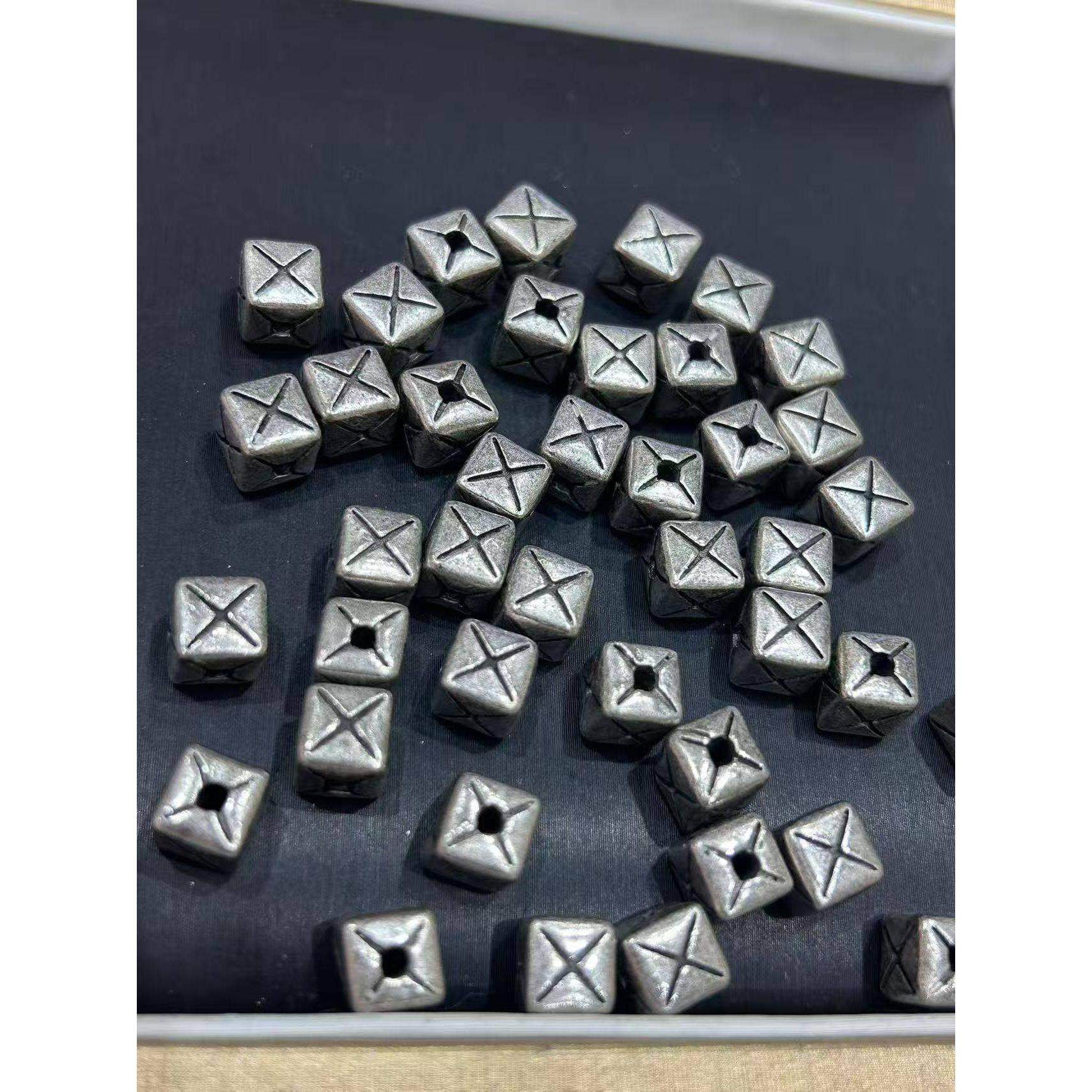 意工三七银叉号方块隔珠配件手工DIY文玩佛珠配饰配件,饰品/流行首饰/时尚饰品新,手饰/手串,淘宝优惠券,粉丝福利购,淘宝优惠卷