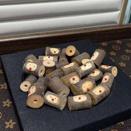 桃木可爱树墩墩配件手工diy配饰手链手串挂件饰品新款T612