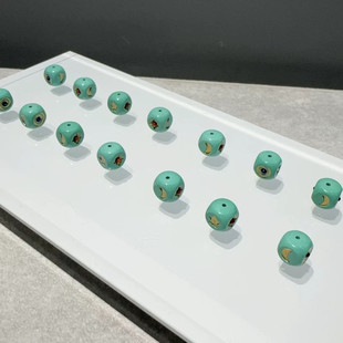 菱镁矿绿松石日月星辰六方珠顶珠腰珠文玩配饰百香星月佛金刚