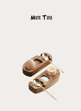 新款亚马逊跨境相思木质鸡蛋托盘鸡蛋杯托蛋壳杯蛋盅打孔器杯托架