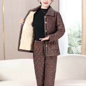 女棉袄睡衣新款 冬装 棉服女士冬季 套装 加绒加厚保暖妈妈棉衣棉裤