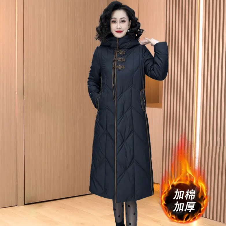 【棉服】冬季时尚高端中长款小个子修身显瘦加棉加厚棉衣棉服外套