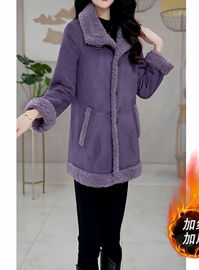 【外套】28615冬季新款优雅大气时尚休闲修身加绒毛呢外套