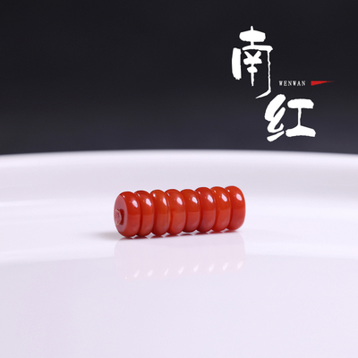 天然原矿满肉南红隔片隔珠柿子红金刚星月108颗DIY文玩手串链配饰