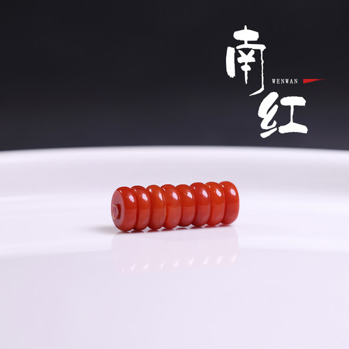 天然原矿满肉南红隔片隔珠柿子红金刚星月108颗DIY文玩手串链配饰