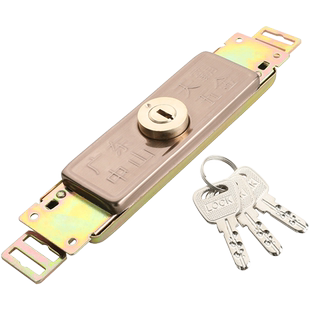 卷帘门锁卷闸门锁中间开通用型铜芯十字老式底开防盗防撬门锁配件