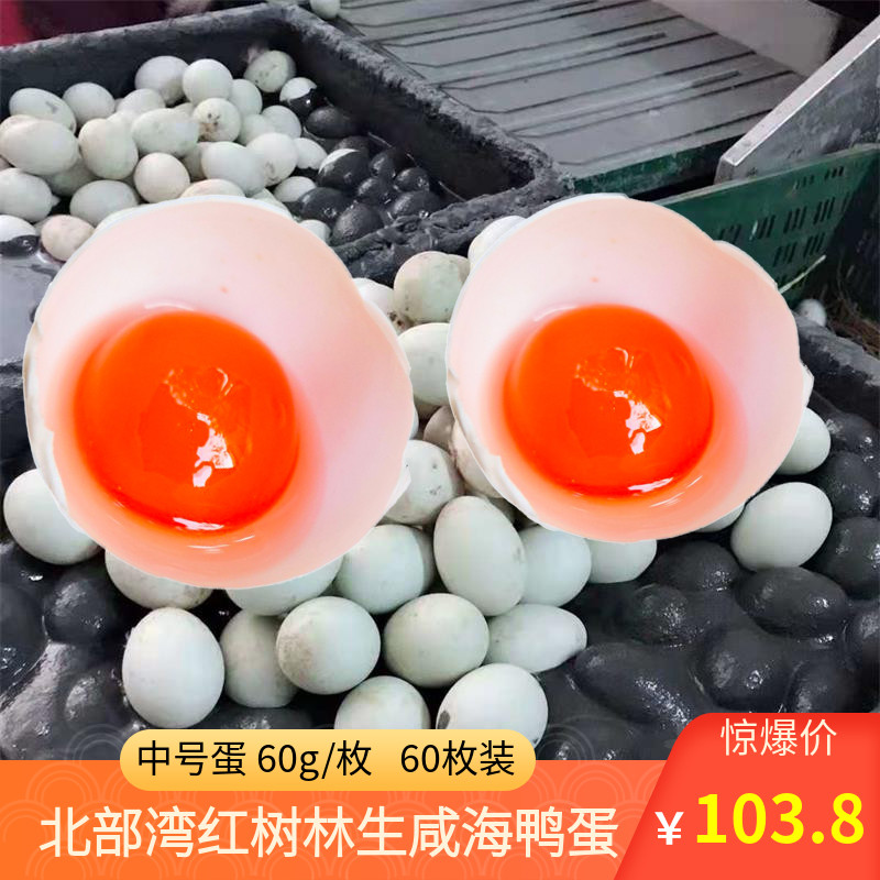 广西生咸海鸭蛋60枚60克烘焙优选