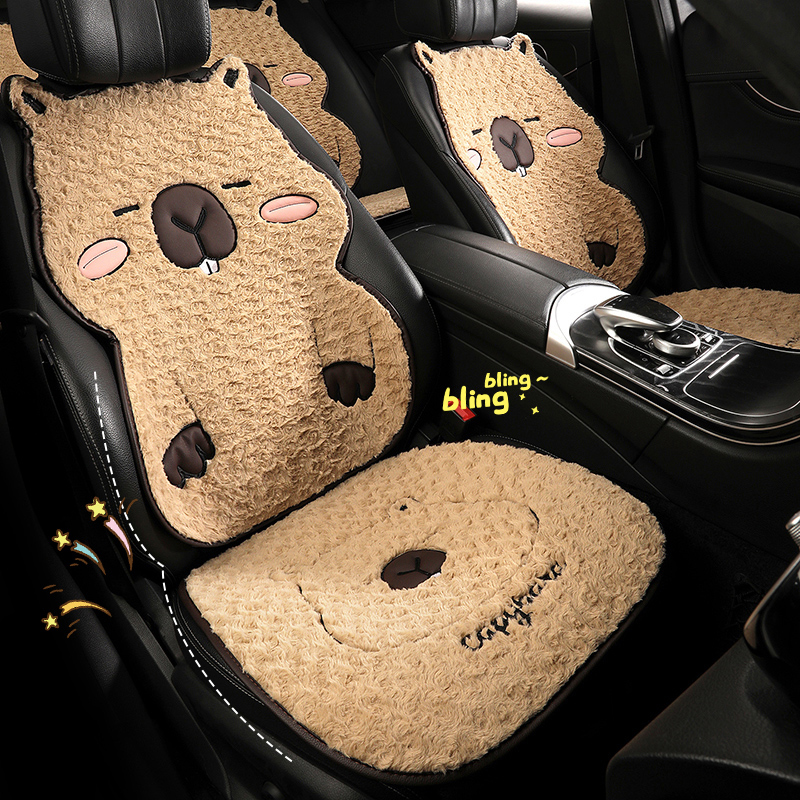 适用长安糯玉米汽车坐垫冬季加厚短毛绒可爱通用新款座垫保暖卡通