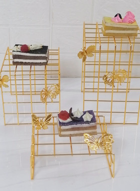 北欧创意铁艺电镀大金色玫瑰小金小银酒店餐厅家用桌面组合摆放展