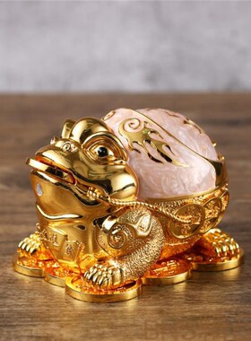 鼠年吉祥创意复古金属防飞灰带盖立体烟灰缸家用客厅个性潮流奢华