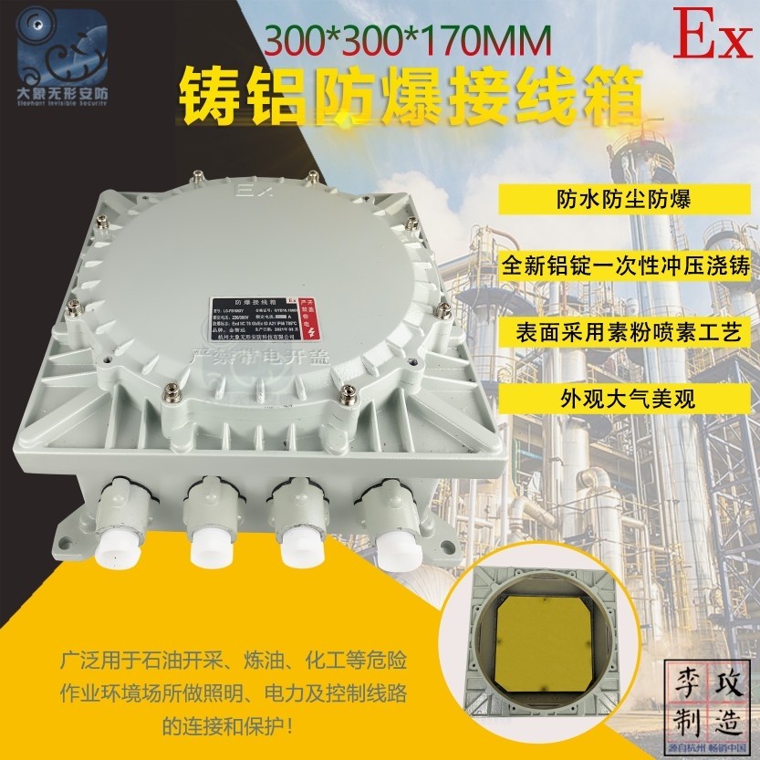 300*300*170mm防爆接线箱铸铝