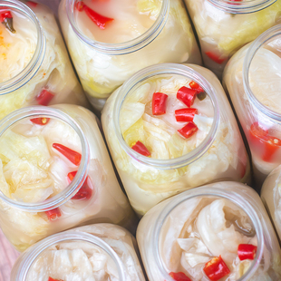 瓶装四川农家自制老土坛子腌酸包菜莲花白乳酸菌泡酸辣包菜炒米粉