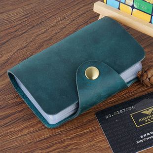 多卡位卡包大容量疯马皮封皮银行卡包真皮复古家用20卡位随身携带