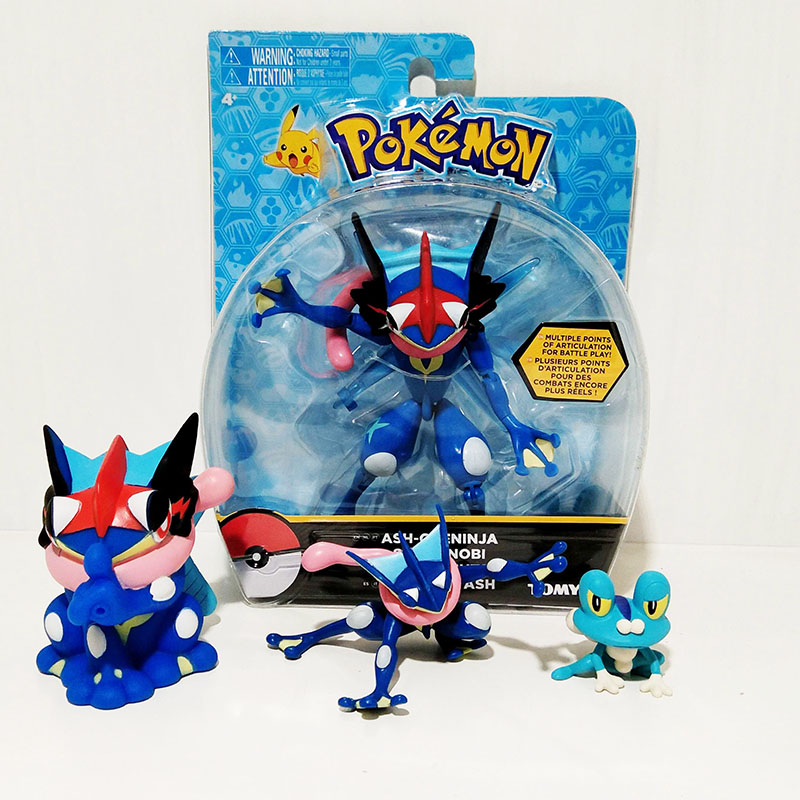 正版口袋妖怪宠物小精灵神奇宝贝小智忍者蛙 甲贺忍者蛙 可动