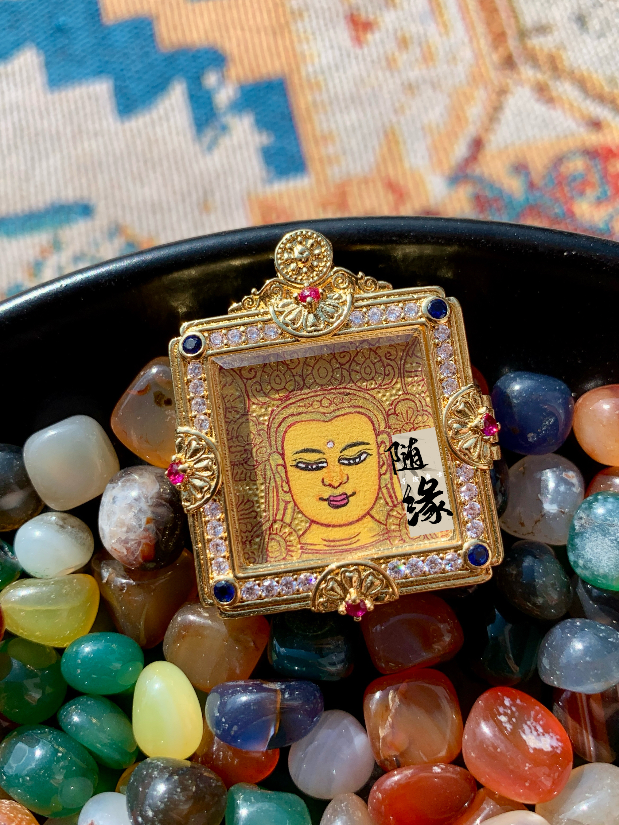 【随缘唐卡】纯手绘金唐觉沃唐卡