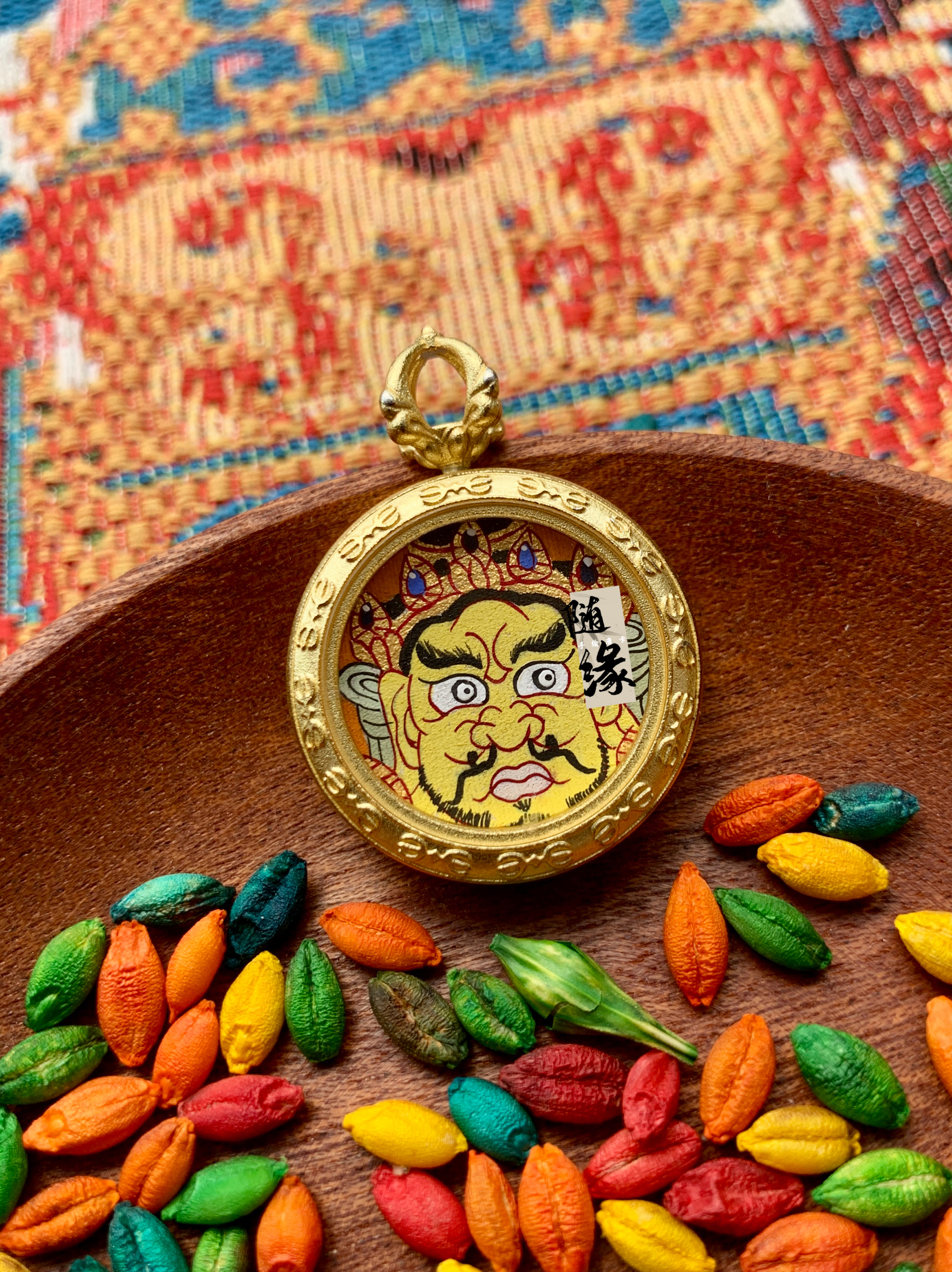 【随缘唐卡】纯手绘黄财神唐卡