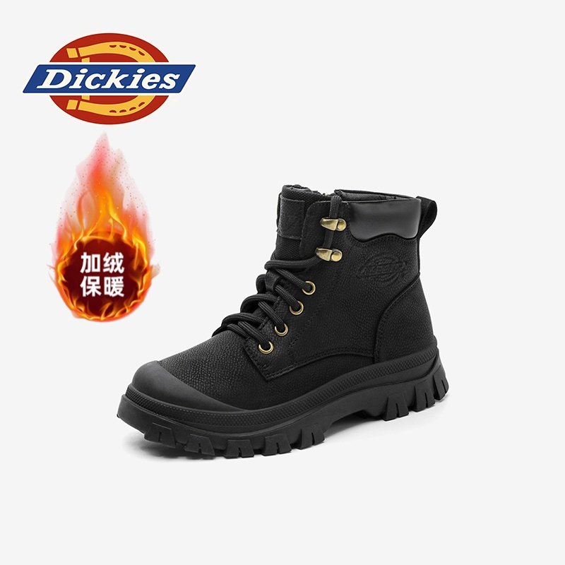 Dickies雪地靴女冬季加绒马丁靴黑色短靴亲子款鞋子厚底保暖棉靴,女鞋,时尚雪地靴,淘宝优惠券,粉丝福利购,淘宝优惠卷