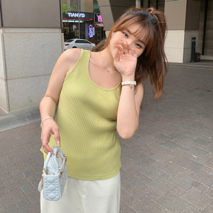背心胖mm简约舒适显瘦吊带 胖mm弹力百搭修身 小波家2026夏季 新品
