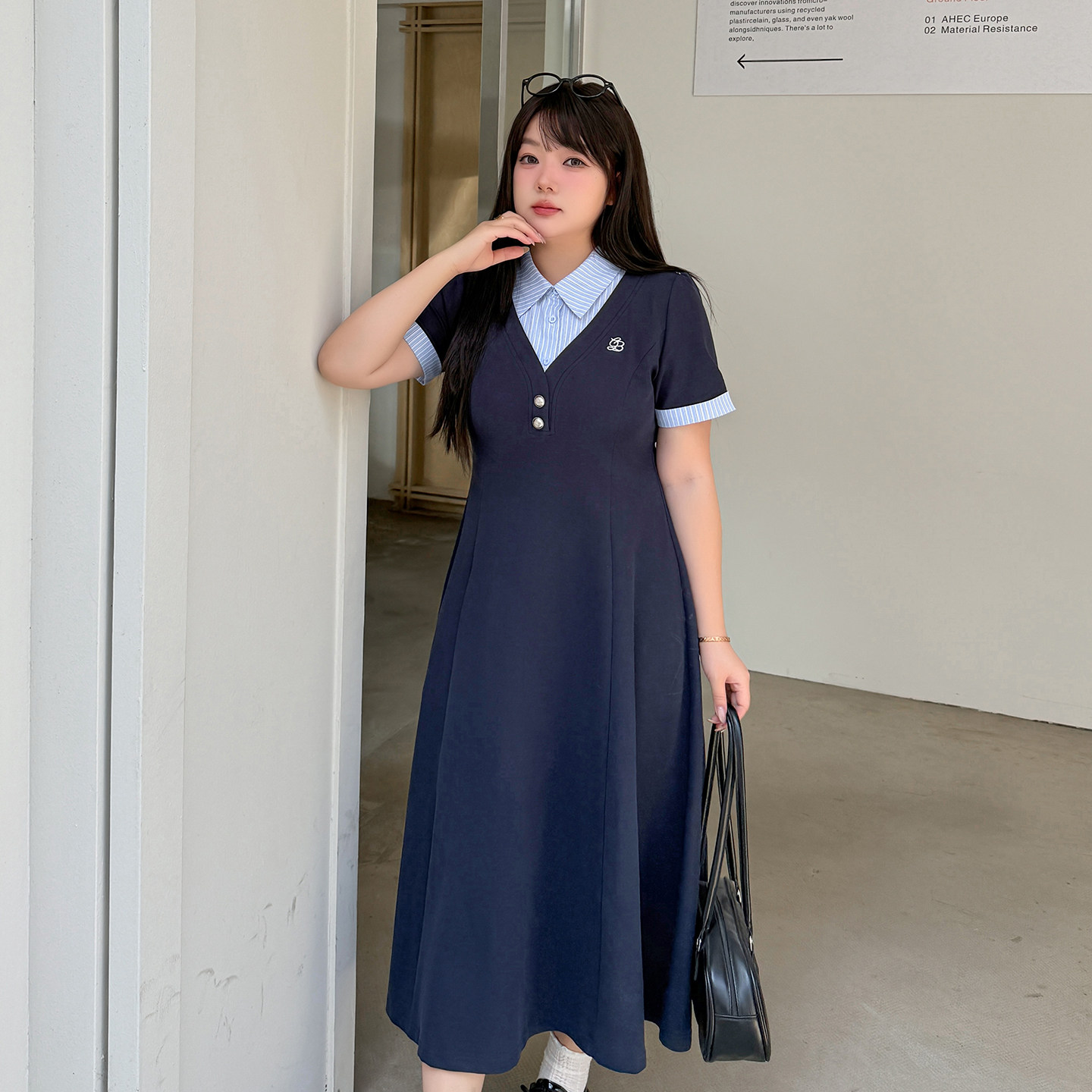 2026假两件学院风连衣裙