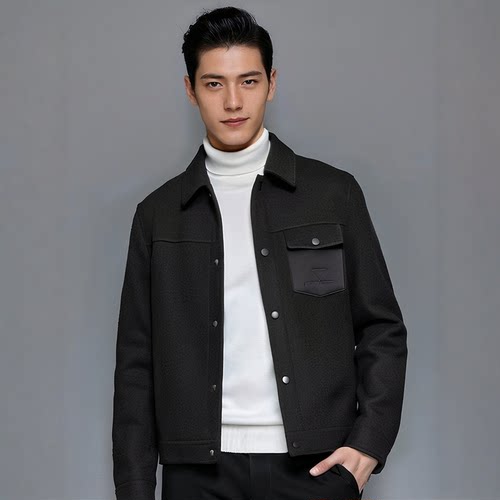S253021518爱登堡男装秋装拉链新款商务休闲夹克茄克外套