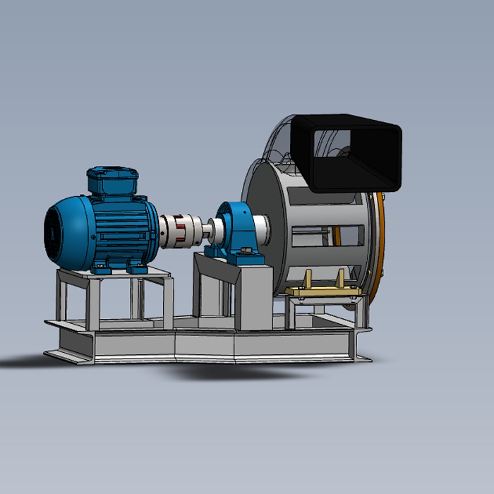 简易风机鼓风机模型01200719三维图纸(step/sldasm文件格式)