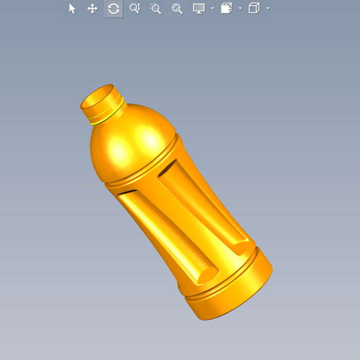 阿萨姆奶茶瓶子模型01200804三维图纸（prt格式）