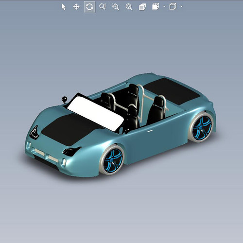 一辆概念汽车模型01200529三维图纸（iges格式）