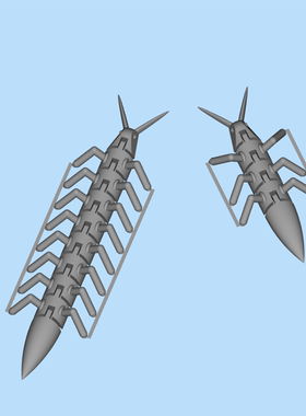 可以活动的毛毛虫01201012三维图纸（stl格式）